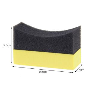 U SHAPED TYRE SPONGE Tire Sponge Yellow Scrub Tyre Truck Wheels CAR CARE