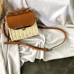 PSBN - Pequena Rattan Bag Tas Rotan Tas Wanita Selempang Sling Bag tas bahu cewe tas kekinian unik handmade tas hangout tas pantai slempang remaja tas korean mini tas hp kecil Tas Rotan Bali Tas anyaman rotan Tas rotan Balicihui