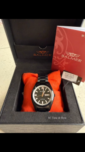⌚ BALMER 8205G BK-48 Sapphire Men’s Rounded Black Watch (NEW Available)