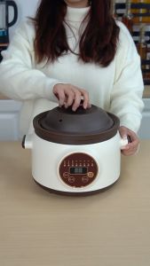 Electric Slow Cooker Automatic Electric Stew Pot 1.8L/2.8L/3.8L/5L Intelligent Stew Cooker Digital Multi-function Cookers Ceramic Liner Soup Cooker Baby Porridge Cooker Casserole Pot with Malaysia Plug