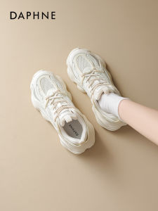 Daphne Womens Dad Shoes 2025 New Style Casual Running Sports Shoes Heightening All-Match Outdoor Wind Cross Binding Mesh Inner
