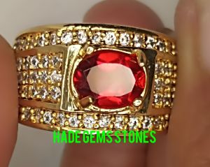 CINCIN BATU PERMATA NATURAL RED TOPAZ
