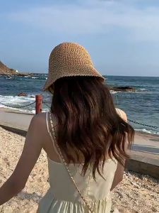 Mũ cói bucket mềm mại cá tính dễ thương hot trend đi biển đi chơi thời trang