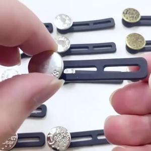 4/6pcs Jeans Button Extender Universal Pants Extender Button for Women Men Adjustable Elastic Waist Silicone Extender Buckle Set