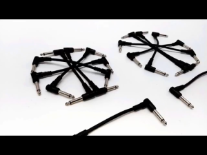 15/30cm Stompbox Guitar Cable Flat 6.35mm Plug Noise Reduction Patch Cable for Amplifier