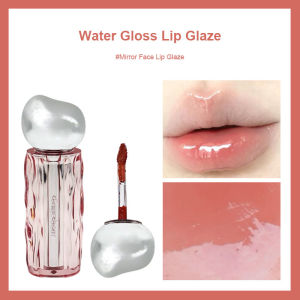 VEDO 💕COD Lip Glaze Water Gloss Mirror Face Lip Glaze Warna Nude Saturasi Rendah Lip Gloss Waterproof