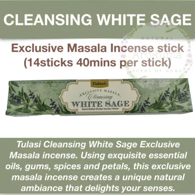 Tulasi Natural Exclusive Masala Range Incense Sticks Sandalwood white sage jasmine rose lavender vanilla cinnamon arruda