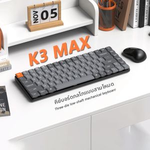 Keychron | Three-Mode Bluetooth Wireless Low Profile Mechanical Keyboard RGB Customizable Portable