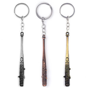 Bandai | The Walking Dead Stick Keychain Negans Bat LUCILLE Baseball Bat shape Key Chain For Men Car Keyrings Accessories