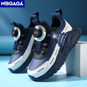 Boys Anti-Slip Waterproof Leather Running Shoes Outdoor Sports Walking Shoes Comfort Kids Sneakers For Autumn Winter 5-16 Years