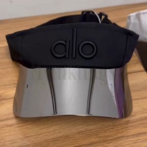 ALOYOGA Performance Sun Visor Cap - New Adjustable Sports Hat in Black/White