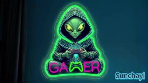 Gamer Neon Sign USB Powered LED Neon Light for Party Gaming Room Bar Bedroom Aesthetic Decortion Birthday Gift Art Wall Lights