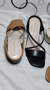 Sandal Wanita Kekinian Termurah / Sandal Wanita Hak Tinggi Slip On 5cm Safari 27