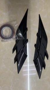 Universal Car Fender Wing Sticker Simulated Shark Grill Fake Air Outlet Cover For All Cars TPU Side Body Decoration