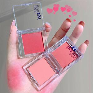 HISYI Single Color Blush Matte Highlight 3D Sunset Natural Flushed Look Cheek Makeup Powder for All Skin Types Made in China