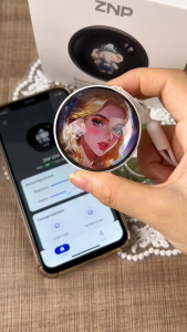 ZNP Z04 AI Smart Companion Robot Mini Bluetooth 6.0 Speaker Touch Control Interactive Cute Toy 3D Photo GIF Wallpaper Display App Control Desk Decor Unique Gift Idea