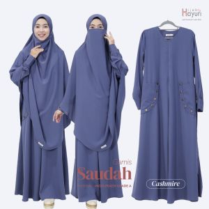 Gamis Polos syari/gamis wolfeach/gamis Saudah hijab hayuri