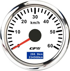 RYSJM | 52MM Digital GPS Speedometer Gauge+Antenna Odometer 7 Color Backlight Universal for 12V 24V Car Boat Marine Motorcycle Yacht