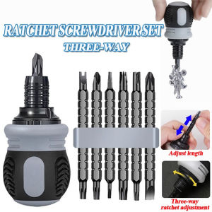 Screwdriver Labor-saving Ratchet Screwdriver Set Slotted Household Tool Multi-function Magnetic Screwdriver Telescopic Labor