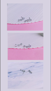 Bông tai cành đá cz zircon sáng lấp lánh mẫu mới dễ thương phong cách hàn quốc xinh đẹp