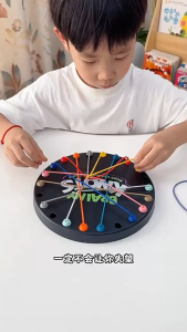 ของเล่นเพื่อการศึกษา ชุดการผูกเชือก ของเล่นสนุกๆ เกมปลดล็อคเชือกสำหรับเด็ก