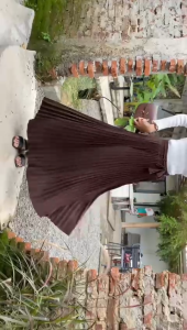 Rok Plisket Allsize - Jumbo  MIlo / Coksu / Coklat Tua / Cream by nasjwa.studio BB 45-85 Kg