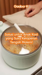 PANCI LISTRIK + STEAMER KUKUSAN PREMIUM GABOOR Kapasitas 2 Liter