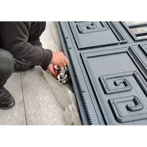 Sliding Gate Track Roller 2 in 1 V/U Groove Sliding Gate Double Roller Gate Wheel Double Wheels Heavy Duty Fence Door Bottom Support Caster Wheel Roller Pulley Universal Double Bearings Two-Wheel