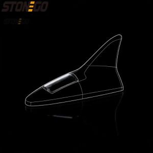 Solar Powered Car Shark Fin Antenna Roof Tail Light Strobe Warning Flashing Brake Lamp Auto Accessories Decoration Lights