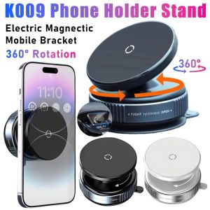 Electric Vacuum Swivel Stand For iPhone 360° Rotation Holder Stand Magnetic Car Stable Holder