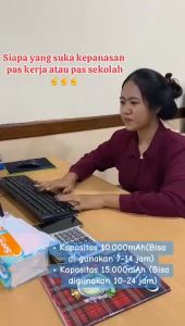 BG-15000mAh Kipas Angin USB Clip Mini Fan Rotating Kipas Angin Meja Mini Jepit Portable LED Display Portable Fan Aromaterapi kipas mini