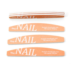 5/10/25pcs Washable Professional Nail Files Half Moon 120/150 Grit Emery Board Sanding UV Gel Manicure Files Tools