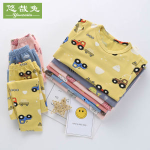 Boys And Girls Autumn Clothes Long Johns Baby Homewear Childrens Underwear Pure Cotton Toddler Children Teens Thin Pajamas Close-Fitting