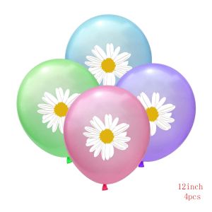 Bộ 8 Bóng Bay Hình Hoa 18 Inch Kèm Lá Trang Trí Cho Tiệc Chủ Đề Đám Cưới Đính Hôn Sinh Nhật Sự Kiện Lớn