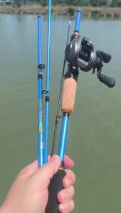 DEUKIO | DEUKIO Du Lịch Dụ Cần Câu Cá Combo 7.0:1 Baitcasting Reel 4 Phần 1.8M Nước Ngọt Bass Bộ Dụng Cụ Câu Cá