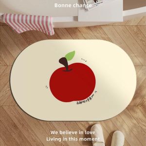 VIKAMA Minimalist Fruit Printed Bathroom Carpet Absorbent Anti Slip Shower Pad Bathroom Home Decoration Carpet
