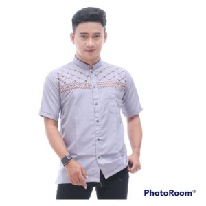 Baju koko pria Bordir Big size jumbo XXL XXXL Lengan pendek