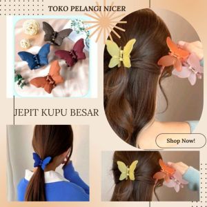 JEDAI MOTIF KUPU-KUPU PREMIUM - Jepit Rambut KOREA besar Aksesoris Pita Wanita
