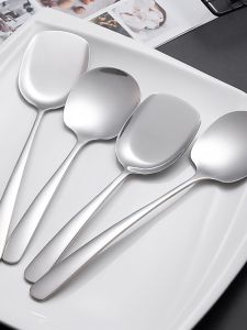 Thickened Stainless Steel Serving Spoon Restaurant Public Spoon Hotel Canteen Public Spoon Meal Spoon Service Spoon Big Spoon