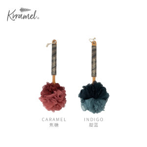 Krramel Gradient Wooden Handle Bath Ball Massage Cleaning Bath Brush Long Handle Rub Back Brush Bath Towel Miracle Baby Sponge