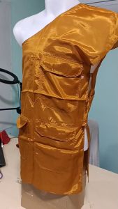 เสื้อ ผ้าพระ อังสะ พระ 3 กระเป๋า  ผ้าไหมสวิส อังษะ พระ เณร สังฆภัณฑ์ (ร้านบุญพาสุข)