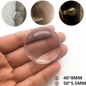 Door Knob Wall Shield 6PCS Transparent Round Soft Rubber Door Stopper Wall Protector Self Adhesive Door Handle Bumper