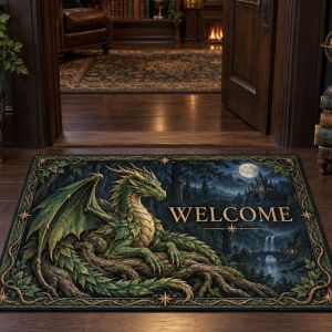 Thảm Trải Sàn Thảo Mộc VIKAMA Rosemary Herb Pot Green Leaves Doormat Thảm Trải Sàn Chống Trượt Kiểu Dáng Hiện Đại Trang Trí Nhà Cửa Thảm Trải Sàn Mềm Mại Ấm Cúng Cho Lối Vào Ngoài Trời