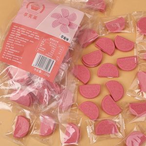 Pink Heart Shaped Cookies with Black Cocoa Filling Birthday Cake Baking Milk Tea Dessert Ice Cream Decoration Snacks Bag Packaging