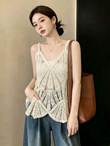 Áo Camisole Cổ V Rỗng Dành Cho Người Mập Slimming