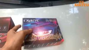 Đèn Led Ô Tô Owleye A4300 Chân H7 Nhiệt Màu Vàng Nắng 4300K Siêu Bám Đường 55W