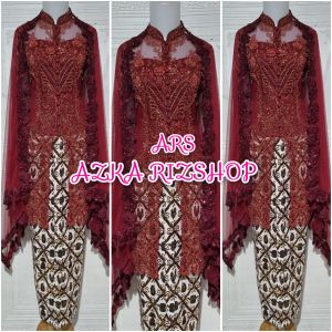 set kebaya akad nikah kebaya tunik putih bisa COD