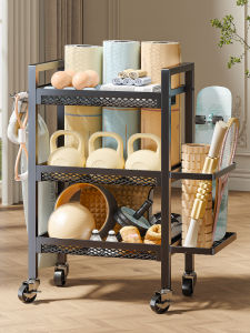 SUOBAI | Exercise Equipment Storage Basket with Wheels