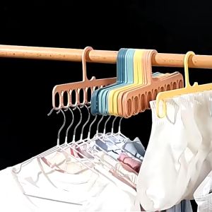 Hanger Gantungan Baju 9 Lubang Alat Penjepit Jemur Jemuran Pakaian Bahan Plastik Multifungsi