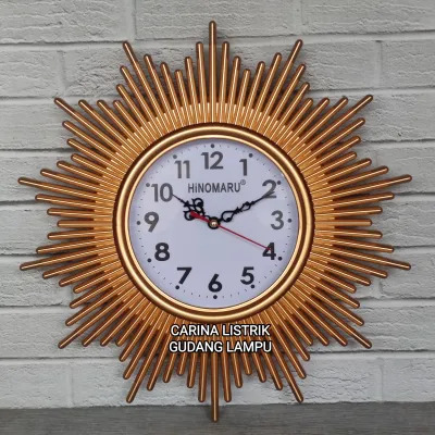 Jam dinding Wall clock Hinomaru 30Cm tipe JAM342 BAGUS DAN MEWAH